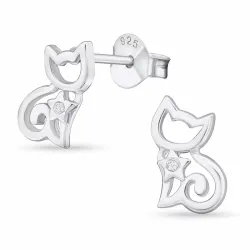 katter örhängen i silver - Little Ones