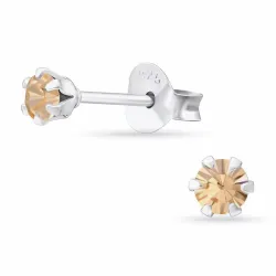 små runda örhängen i silver - Little Ones
