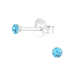 3 mm örhängen i silver - Little Ones