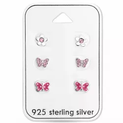 Fjärilar örhängen i silver