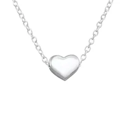 hjärta halsband i silver med hängen i silver - Little Ones