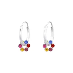 12 mm blommor creol i silver - Little Ones