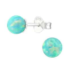 5 mm kula örhängen i silver - Little Ones