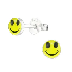 smiley örhängen i silver