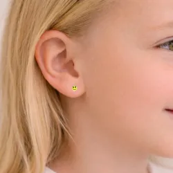 smiley örhängen i silver - Little Ones