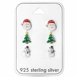 jul örhängen i silver - Little Ones