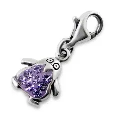 Pingvin charms till armband i oxiderat sterlingsilver 