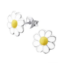 8 mm prästkrage örhängestift i silver - Little Ones