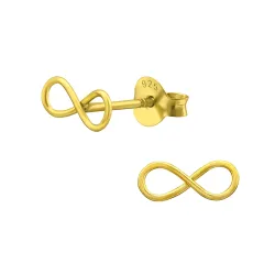 infinity örhängestift i förgyllt silver - Little Ones