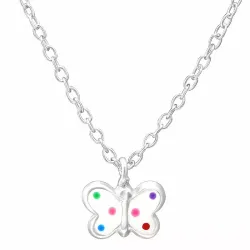 fjäril halsband i silver med hängen i silver - Little Ones