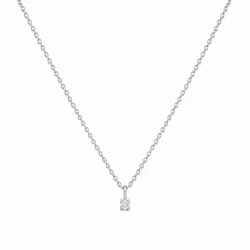 lab grown diamant hängen med halskedja i 925 carat silver 0,062 ct