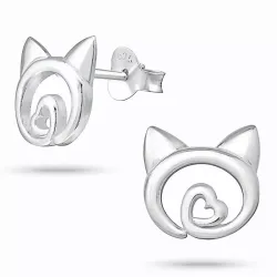 katter örhängen i silver - Little Ones