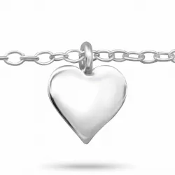 Hjärta fotlänk  i silver med hjärthängen i silver