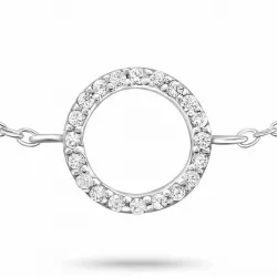 Elegant rund armband i silver med hängen i silver