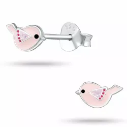 små fåglar örhängestift i silver - Little Ones