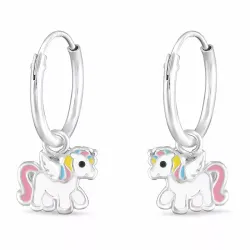 12 mm hästar creol i silver - Little Ones