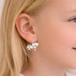enhörning örhängen i silver - Little Ones
