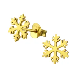 snöflinga örhängen i förgyllt silver - Little Ones