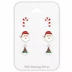 jul örhängestift i silver - Little Ones