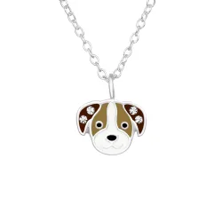 hundar halsband i silver med hängen i silver - Little Ones