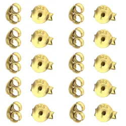 10 par ploppar i förgyllt silver