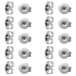 10 par ploppar i kirurgiskt stål