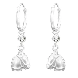 långa hästar örhängen i silver - Little Ones