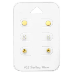 små örhängestift i förgyllt silver - Little Ones