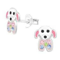 hundar barnörhängen i silver - Little Ones