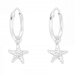 12 mm stjärna creol i silver - Little Ones