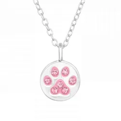 tass kristal halskedja med berlocker i silver - Little Ones