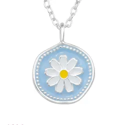 blommor halsband i silver med hängen i silver - Little Ones