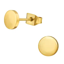 6 mm örhängestift i förgyllt titan