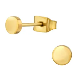 4 mm örhängestift i förgyllt titan
