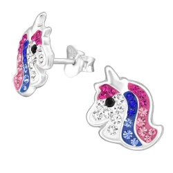 enhörning barnörhängen i silver - Little Ones