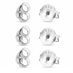 3 par ploppar i silver
