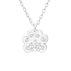 tass vit halsband i silver - Little Ones