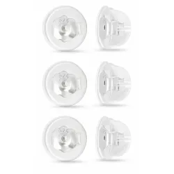 3 par ploppar i silver