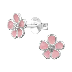 blommor barnörhängen i silver - Little Ones