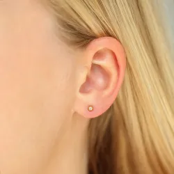 örhängestift i förgyllt silver med lab grown diamant 