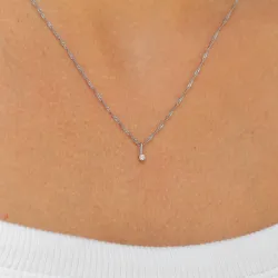 lab grown diamant hängen med halskedja i 925 carat silver  0,035 ct