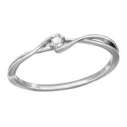 lab grown diamant ring i rhodinerat silver