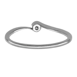 lab grown diamant solitärring i rhodinerat silver