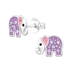 elefant barnörhängen i silver - Little Ones