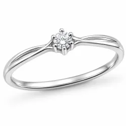 lab grown diamant solitärring i silver