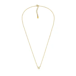 45 cm halsband med hängen i förgyllt silver 0,035 ct