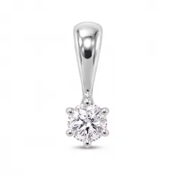 0,11 ct lab grown diamant hängen i rhodinerat silver