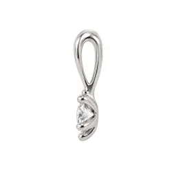 0,11 ct lab grown diamant hängen i rhodinerat silver