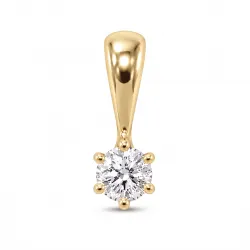 0,11 ct lab grown diamant hängen i förgyllt silver