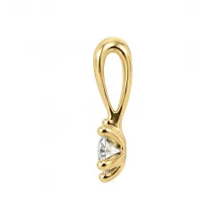 0,11 ct lab grown diamant hängen i förgyllt silver